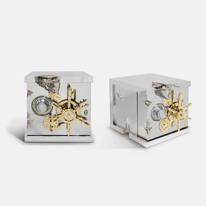 Coffre-fort Millionaire Safe Box Vault Luxury Boca Furniture, coffre-fort de luxe italien en or et argent pour argent, DV-MILLIONAIRE SILVER-01-BOCAS - Product Image 4
