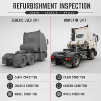 Camion tracteur HOWO T7H 4x2 d'occasion pour le transport routier économe en carburant et les services de remorquage général, camion tracteur HOWO 6x4