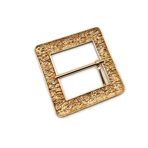 Wholesale Fashion Designer I-Shape Square Ring Belt Buckle Decorative Luxury Crystal Rhinestone Slide Buckles Alloy Metal Buckle