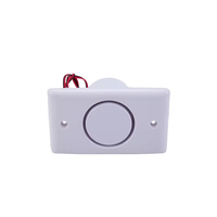 Buzzer piézoélectrique filaire blanc compact à montage encastré, courant continu faible, avec trou de fixation, boîtier ABS, OEM ODM pour panneau de sécurité