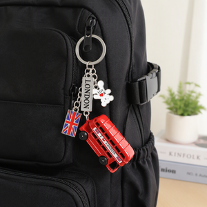 Ensemble de porte-clés souvenirs de <span class=keywords><strong>Londres</strong></span> : <span class=keywords><strong>Bus</strong></span> à deux étages rouge, cabine téléphonique, boîte aux lettres – Cadeau de voyage pour touristes et boutiques de souvenirs - Product Image 3
