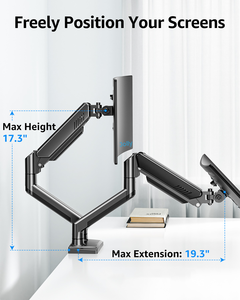 Double <strong>Monitor</strong> <strong>Stand</strong> Fits 13-32 Inches Can Load 2-10kg <strong>Monitor</strong> <strong>Stand</strong> For 2 <strong>Monitors</strong> - Product Image 5