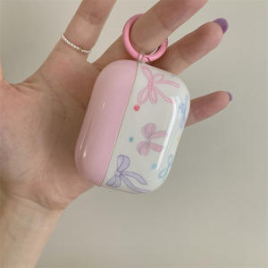 Étui de protection pour écouteurs Apple AirPods 4, nouveau modèle rose avec nœud, entièrement couvrant et résistant aux chocs - Product Image 1