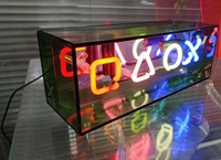 Boîte à lumière LED néon en acrylique personnalisée |   Panneau décoratif coloré |   Lampe murale pour salle de jeux et bar, à économie d'énergie et pour