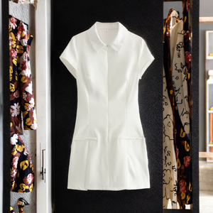 Collection Printemps 2024 <span class=keywords><strong>MYST</strong></span>&ZA pour femmes, nouveau costume gris uni élégant à manches courtes, coupe ajustée, avec fermetures éclair, taille élastique, tissu peigné - Product Image 3