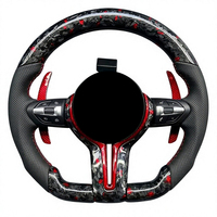 Volant de direction à fond plat en fibre de carbone de qualité supérieure pour BM/W E92 E93 E60 E61, style course, pièces intérieures