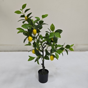 Arbre artificiel en plastique en pot, citronnier, pour décoration intérieure et extérieure, maison, bureau, jardin, plantes artificielles, faux - Product Image 5