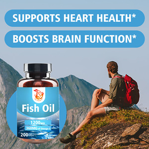 Gélules d'huile de poisson du fabricant, contenant 1200 mg d'huile de poisson, favorisent la santé cardiaque et soutiennent le système immunitaire. - Product Image 4