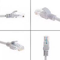 Kabel Data Resistansi Rendah Fleksibel Bulat Cat5e dengan Kantong Penyimpanan Debu untuk Penggunaan Jaringan Portabel saat Perjalanan