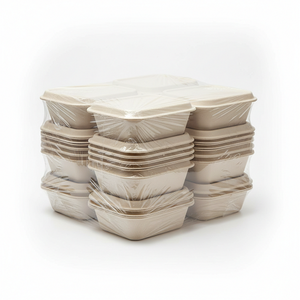 Contenedor Rectangular de Bagazo con Logotipo Personalizado al por Mayor, Lonchera Sostenible de Fibra de Caña de Azúcar para Suministro a Granel - Product Image 3