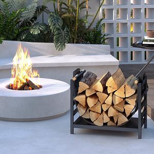 Porta Legna in Metallo <span class=keywords><strong>per</strong></span> Interni, Supporto Portatile <span class=keywords><strong>per</strong></span> Legna da Ardere con Tela <span class=keywords><strong>per</strong></span> Conservazione Legna all'Aperto - Product Image 6