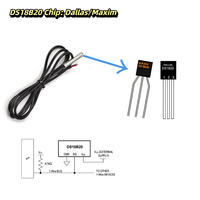 DS18B20 Sıcaklık Sensörü Modülü, Raspberry Pi ve Microbit için Su Geçirmez Problu Dijital Çıkışlı 1-Wire