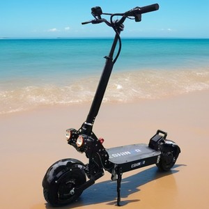 Trottinette électrique Geofought M7 à double moteur 6000W 60V, longue autonomie, pneus larges de 11 pouces, suspension avant et arrière, pliable, pour adultes - Product Image 1