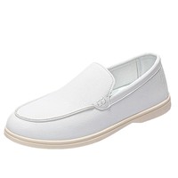 Mocassins minimalistes pour hommes, chaussures tendance pour jeunes hommes, chaussures décontractées à enfiler pour la conduite, chaussures habillées d'automne en polyuréthane avec semelle extérieure en caoutchouc