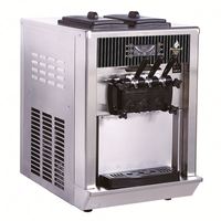 Machine à crème glacée portative de dessus de table de 220V mini petite machine à crème glacée automatique de 3 saveurs