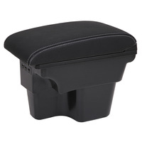 Accoudoir central en cuir rouge de haute qualité, boîte de rangement interface USB, style de voiture, accoudoir intérieur en cuir