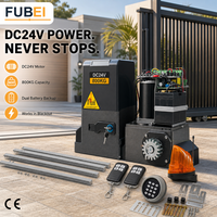 Ouvre-porte coulissant automatique Fubei 800 kg DC24V à énergie solaire avec batterie de secours et signal radio crypté pour allée