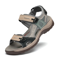 Nouvelles sandales décontractées pour femmes, chaussures de plage confortables en cuir à semelle épaisse, respirantes, à bout ouvert, style romain, pour l'extérieur