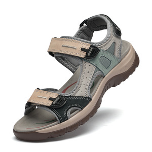 Nouvelles sandales décontractées pour femmes, <span class=keywords><strong>chaussures</strong></span> de plage confortables en cuir à semelle épaisse, respirantes, à bout ouvert, style romain, pour l'extérieur - Product Image 3