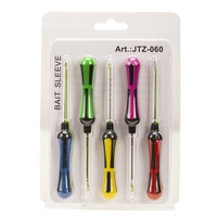 Kit de perçage de langue 5 pièces en acier à haute teneur en carbone de style européen avec poignées antidérapantes, aiguilles à enfiler, à tirer et à nouer, fabriqué en Chine