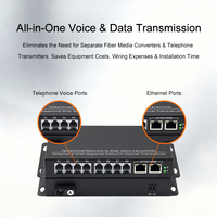PINWEI Multiplexeur analogique téléphonique FXS/FXO 1-64 ports + 4 ports Gigabit Ethernet, convertisseur de données et de téléphonie sur fibre optique