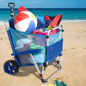 <span class=keywords><strong>Carrito</strong></span> de <span class=keywords><strong>Playa</strong></span> Plegable Portátil de Doble Uso con Logotipo y Color Personalizados, Silla Reclinable para Exteriores con Ruedas Todoterreno - Product Image 2