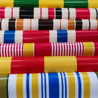Rouleau de bâche en PVC imperméable, auvent rayé, tissu de bâche pour tente