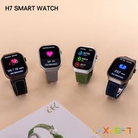 Montre connectée Laxasfit H7 avec plusieurs cadrans, étanche IP67, prévisions météo, appels téléphoniques, nouveau bracelet