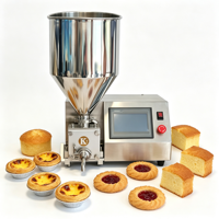 Machine de remplissage commerciale haute précision pour tartelettes aux œufs, confitures, biscuits, gâteaux éponge, crèmes glacées et crèmes anglaises en acier inoxydable