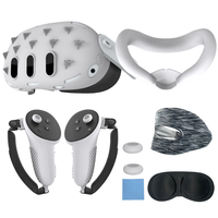 7 en 1 casque VR visage étui en silicone ensemble de couverture d'objectif pour Meta Quest3 accessoires poignées de pouce contrôleur étui de protection
