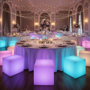 <strong>Mesa</strong> De Banquete Para Eventos Y <strong>Bodas</strong> &amp; Led Light up 6ft Table Round Wedding Banquet Tables and Chairs - Product Image 3