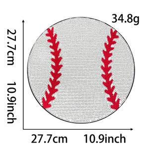 Patchs thermocollants personnalisés en chenille PVC à sequins Gillian Wholesale pour vêtements de sport, baseball et softball, motif <span class=keywords><strong>Big</strong></span> <span class=keywords><strong>Mama</strong></span>, pour la décoration - Product Image 5