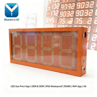 Affichage LED personnalisé de prix du carburant, couleur orange, 4 chiffres, 12 pouces