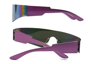 Occhiali da Sole DL Fashion Futuristici a Specchio per Donna e <span class=keywords><strong>Uomo</strong></span> 2022, Design Anni '90, Rosa, Stile Steam Punk, Personalizzabili, Semi-Rettangolari - Product Image 2