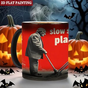 Smooth Round Rim <b>Ceramic</b> <b>Cup</b> 11oz Frosted Black Heat Sensitive Color Changing Magic Mug - Product Image 6