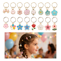 Accessoires de coiffure pour enfants : Breloques décoratives pour tresses et extensions, pendentifs en alliage émaillé motif abeille