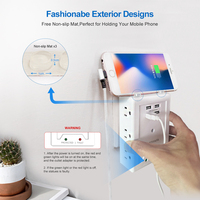 Protector de Sobretensión Portátil Vastfafa con 6 Tomas de Corriente, 3 Puertos USB A y C, Certificado ETL, 16A