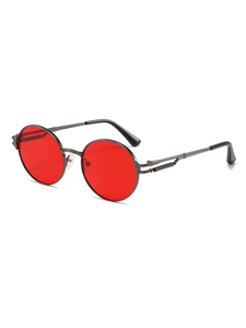 NWOGLSS T1528 Gafas de Sol Unisex Retro con Marco Redondo Estilo <span class=keywords><strong>Punk</strong></span>, Protección UV400, Montura Completa - Product Image 5