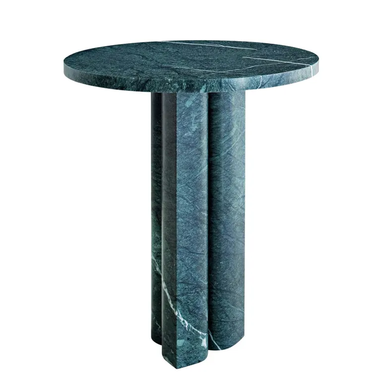 Mesa de centro de mármol nórdico, mueble moderno con 3 patas y piedra natural, color <span class=keywords><strong>Verde</strong></span> y <span class=keywords><strong>Verde</strong></span>