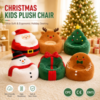 Fauteuil Poire en Peluche Xingjie pour Enfants, Motif Dessin Animé de Noël, en Velours Doux, pour Tout-Petits, Cadeau de Fêtes, Vente en Gros Direct Usine