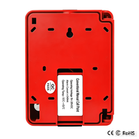 Station d'alarme incendie manuelle DC12V 24V ABS Rouge, point d'appel d'urgence incendie avec bouton de bris de verre manuel
