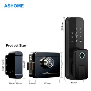 Ttlock High Quality Smart <strong>Knob</strong> Wooden <strong>Door</strong> Rim Lock Fingerprint Automatic Electronic Deadbolt Fingerprint <strong>Door</strong> Lock - Product Image 2