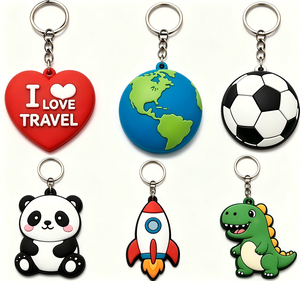 Wholesale Hot Sale High Quality Free Sample Customized Minimalist Cartoon <b>Keychain</b> Charms with Customized logo - Product Image 2