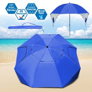 SD Hot Sale 2.4m Dual-Use Portable <b>Beach</b> Fishing Tent Straight <b>Umbrella</b> Iron Tube Window Breathable Windproof for Outdoor - Product Image 6