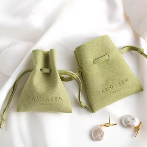 High Quality Foam Card Custom Velvet Microfiber <b>Small</b> Gift Bags Custom Velvet Cloth Jewelry Pouches - Product Image 6