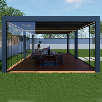Pergola bioclimatique motorisée en aluminium pour jardin extérieur