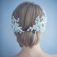 Boho — Barrette en cristal pour cheveux, accessoires fantaisie de mariage, pour coiffure de bal de fin d'année, mariage,