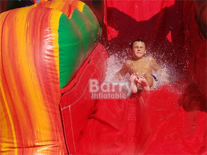 Nhà Máy Giá tùy chỉnh thực hiện bất kỳ kích thước 8M 15m trượt nước <span class=keywords><strong>Inflatable</strong></span> cho trẻ em 22 'làn đường duy nhất nhiệt đới ướt khô trượt - Product Image 2