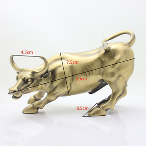Modèle de taureau espagnol en métal 3D, figurine en métal moulé sous pression, petite sculpture, bronze doré, taureau de Wall Street, statue de pitbull, décoration, boîte cadeau - Product Image 2