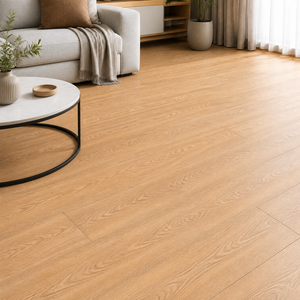 Revêtement de sol SPC étanche à clipser, couleur <span class=keywords><strong>blond</strong></span> crème ivoire, aspect soie satinée, écologique, résistant à l'usure, design moderne pour appartements - Product Image 2